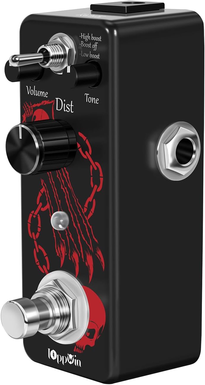 IOppWin HOLY WAR Heavy Metal Distortion Pedal - 3 Mode (Lo/Hi Boost) True Bypass, Mini Metal Casing, Guitar Effects Pedal - Image 5